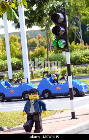 Johor, Malaysia - Apr 2013: eine Szene aus Legoland, Malaysia in Apr 2013 in Malaysia. Legoland Malaysia ist der erste Legoland in Asien. Stockfoto