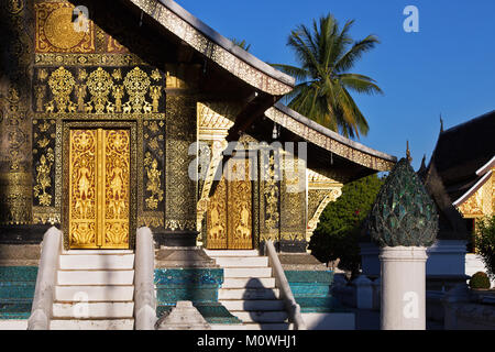 Wat Xieng Thong Tempel in der UNESCO Weltkulturerbe Stadt Luang Prabang, nördlichen Laos Stockfoto