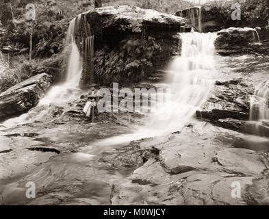 C. 1890 Australien - malerischen Wasserfall Stockfoto