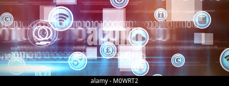 Das zusammengesetzte Bild im Vektor einrichten verschiedener Symbole Stockfoto