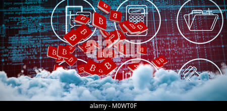 Zusammengesetztes Bild digital zusammengesetztes Bild von Gewitterwolken Stockfoto