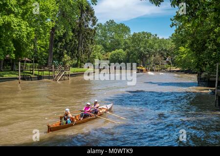 Argentinien, Provinz Buenos Aires, Tigre, Bootsfahrt zum südlichen Ende des Delta des Parana Fluss Stockfoto