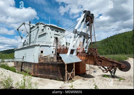 Kanada, Yukon Territory, Dawson City, Bagger Nummer Vier National Historic Site Stockfoto