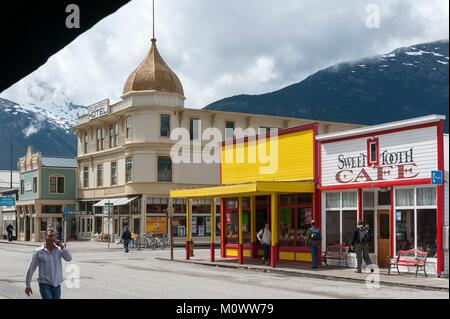 USA, Alaska, Skagway, Broadway Stockfoto