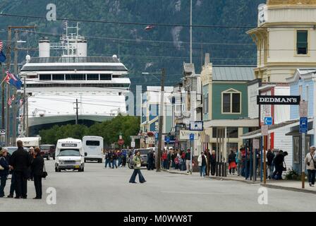 USA, Alaska, Skagway, Broadway Stockfoto