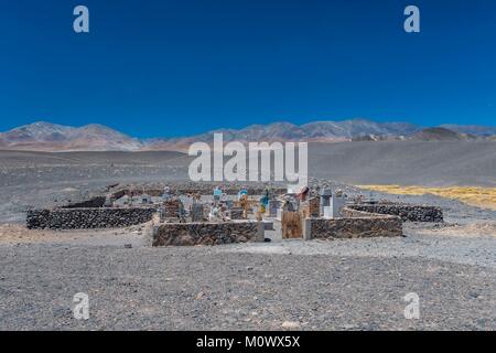 Argentinische, Provinz Catamarca, Puna Wüste, El Penon Friedhof Stockfoto