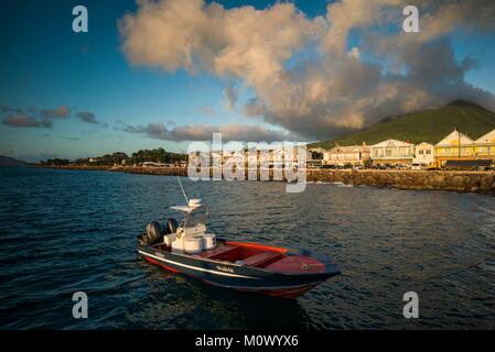 St. Kitts und Nevis, Nevis, Charlestown, Waterfront Gebäude Stockfoto