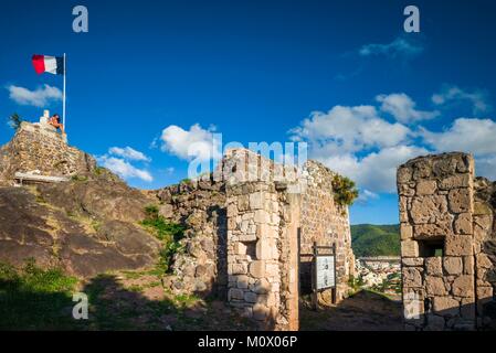 Französische Antillen, St-Martin, Marigot, Fort Louis Stockfoto