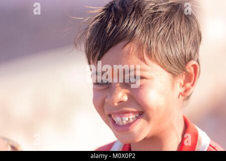 Indien, Rajasthan, Wüste Thar, Kichan, Dorf der Marwari Jain communuty, Kinder Stockfoto