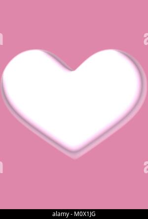 Weiß Herz auf rosa Hintergrund Stock Vektor