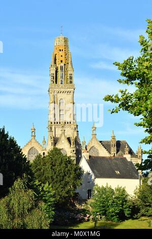 Frankreich, Finistere, Landivisiau, Pfarrlichen Gehäuse, die Kirche Stockfoto