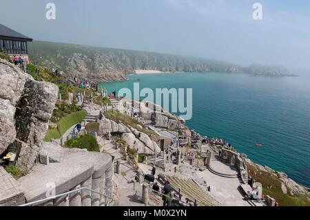 Vereinigtes Königreich, Cornwall, Porthcurno, Minack Open Air Theatre Stockfoto