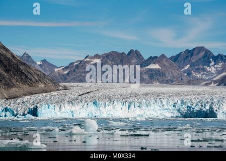 Grönland, Sermersooq, Ammassalik Fjord, Knud Rasmussen Gletscher Stockfoto