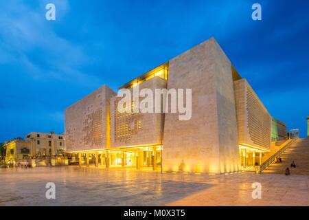 Malta, Valletta, Stadt als Weltkulturerbe von der UNESCO, der neue Palast des Parlaments von Renzo Piano Stockfoto