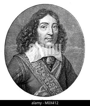 George Monck, 1st Duke of Albemarle, 6. Dezember 1608 - 3 Januar 1670, war ein englischer Soldat und Politiker und eine Schlüsselfigur bei der Restauration der Monarchie von König Karl II. im Jahr 1660, digital verbesserte Datei eines ursprünglichen Drucken des 19. Stockfoto