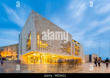 Malta, Valletta, Stadt als Weltkulturerbe der UNESCO, das Neue Palais du Parlement von Renzo Piano Stockfoto