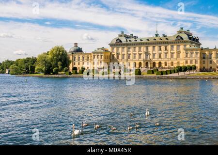 Schweden, Stockholm County, lovon Insel, See Malaren, Drottningholm Royal Estate, ein UNESCO Weltkulturerbe, Residenz der Schwedische Königliche Familie Stockfoto