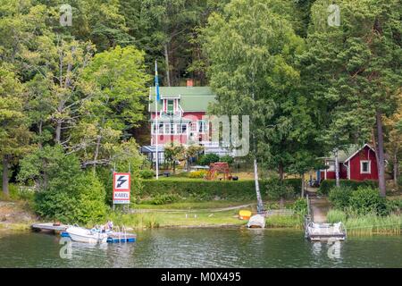 Schweden, Stockholm, Lidingo ist einer Insel liegt östlich der Innenstadt von Stockholm, Cottage zweites Zuhause Stockfoto