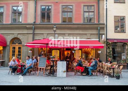 Schweden, Stockholm, Insel Gamla Stan, der Altstadt, der Platz Stortorget Stockfoto