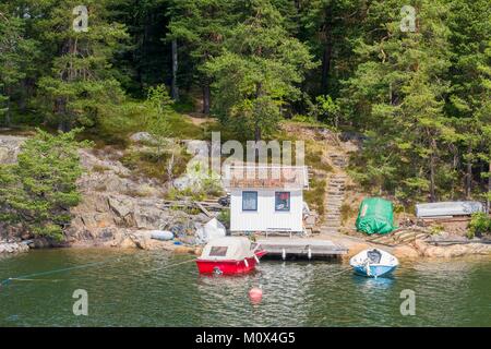 Schweden, Stockholm, Lidingo ist einer Insel liegt östlich der Innenstadt von Stockholm, Zweitwohnungen Stockfoto