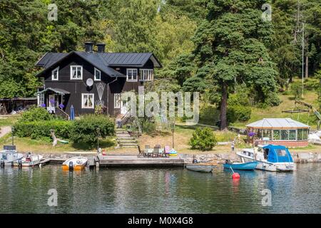 Schweden, Stockholm, Lidingo ist einer Insel liegt östlich der Innenstadt von Stockholm, Zweitwohnungen Stockfoto