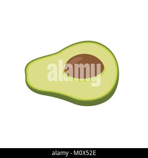 Flache Symbol Obst Avocado Stock Vektor