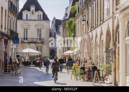 Frankreich, Côte d'Or, Dijon, Straße Vauban, klassifiziert Stadtzentrum Weltkulturerbe der UNESCO Stockfoto