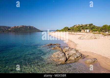 Frankreich, Süd Korsika, Zonza, Strand von Cala Rossa Stockfoto