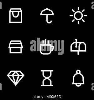 Satz von Symbolen für einfache Flat Style ui Design. Stock Vektor