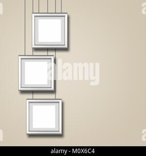 Design Aluminiumprofile auf strukturierte und gemusterten Wand Stockfoto
