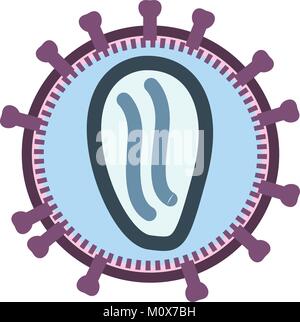 AIDS-HIV-Virus linear Stock Vektor