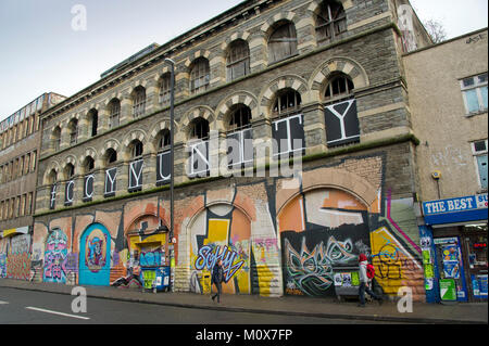 Stokes Croft, Bristol, Großbritannien Stockfoto