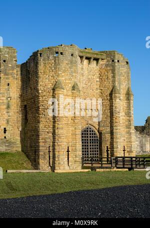 Warkworth Castle Torhaus Stockfoto