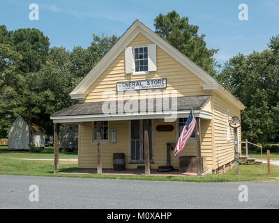 Das historische General Store in Bucktown, Cambridge, Maryland, Vereinigte Staaten. Stockfoto