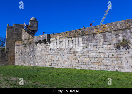 Wände von Santiago da Barra Festung in Viana do Castelo Stadt in Portugal Stockfoto