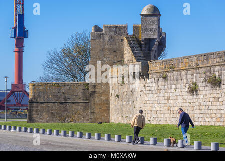 Turm von Santiago da Barra Festung, im Hafen von Viana Do Castelo entfernt in Norte Region von Portugal Stockfoto