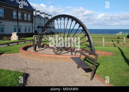 Cliff Top Eingang Seaham Marina mit seinem Hafen und den kleinen Hafen mit der Vergangenheit im Bergbau Stockfoto