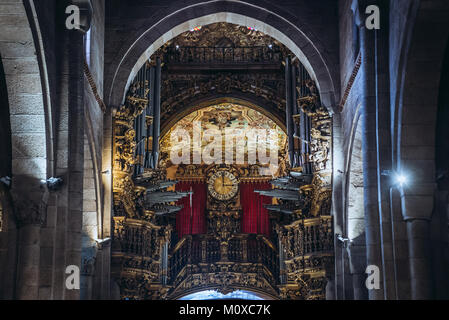 Beeindruckende Orgel der Kathedrale von Braga, eine der ältesten Städte in Portugal, in der historischen Provinz Minho Stockfoto