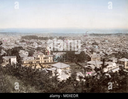 Panoramablick von Kobe, Japan, um 1890 Stockfoto