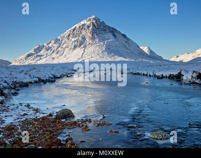 Buchaille Etive Mor im Winter, Glencoe, Scottish Highlands Stockfoto