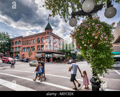 KWC Block, 1901 mercantile Gebäude auf der Baker Street in Nelson, Kootenay Region, British Columbia, Kanada Stockfoto