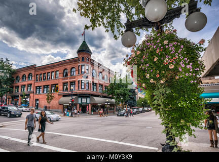 KWC Block, 1901 mercantile Gebäude auf der Baker Street in Nelson, Kootenay Region, British Columbia, Kanada Stockfoto