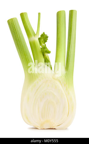 In Scheiben geschnittenen Fenchel Pfad isoliert Stockfoto