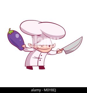 Bunte vektor Illustration einer Karikatur Chef Stock Vektor