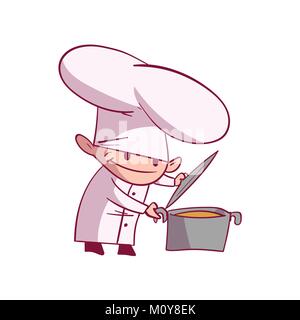 Bunte vektor Illustration einer Karikatur Chef Stock Vektor