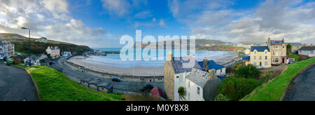 Panorama von Port Erin Isle of Man Stockfoto