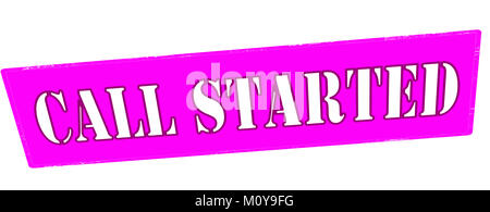 Stempel mit Text Aufruf gestartet, Vektor, Abbildung Stockfoto