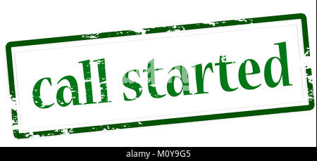 Stempel mit Text Aufruf gestartet, Vektor, Abbildung Stockfoto