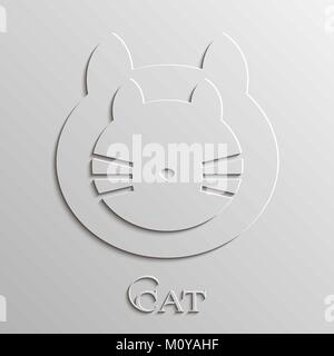 Kat. Cat-Symbol. Web Banner. Vector Illustration. Stock Vektor