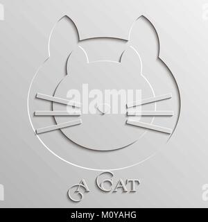 Kat. Cat-Symbol. Web Banner. Vector Illustration. Stock Vektor